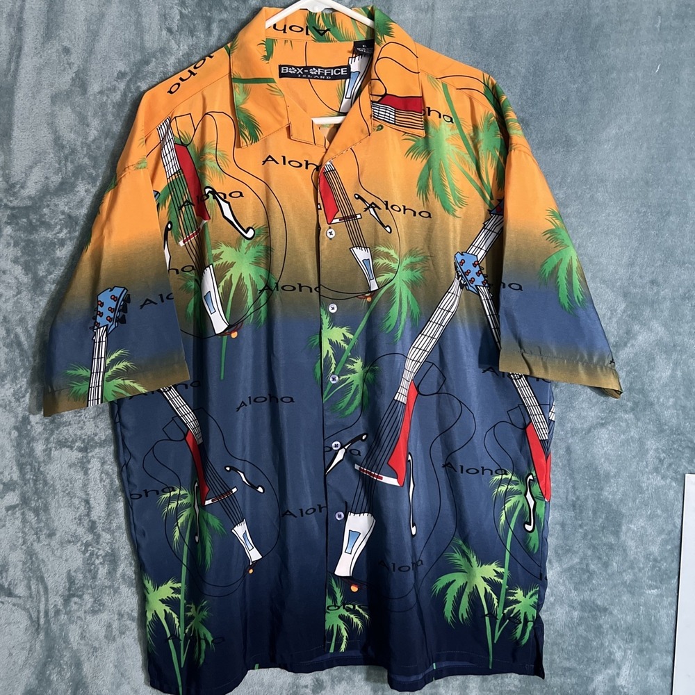 Box-Office Island Hawaiian Aloha Men's Shirt extra large 100% polyester